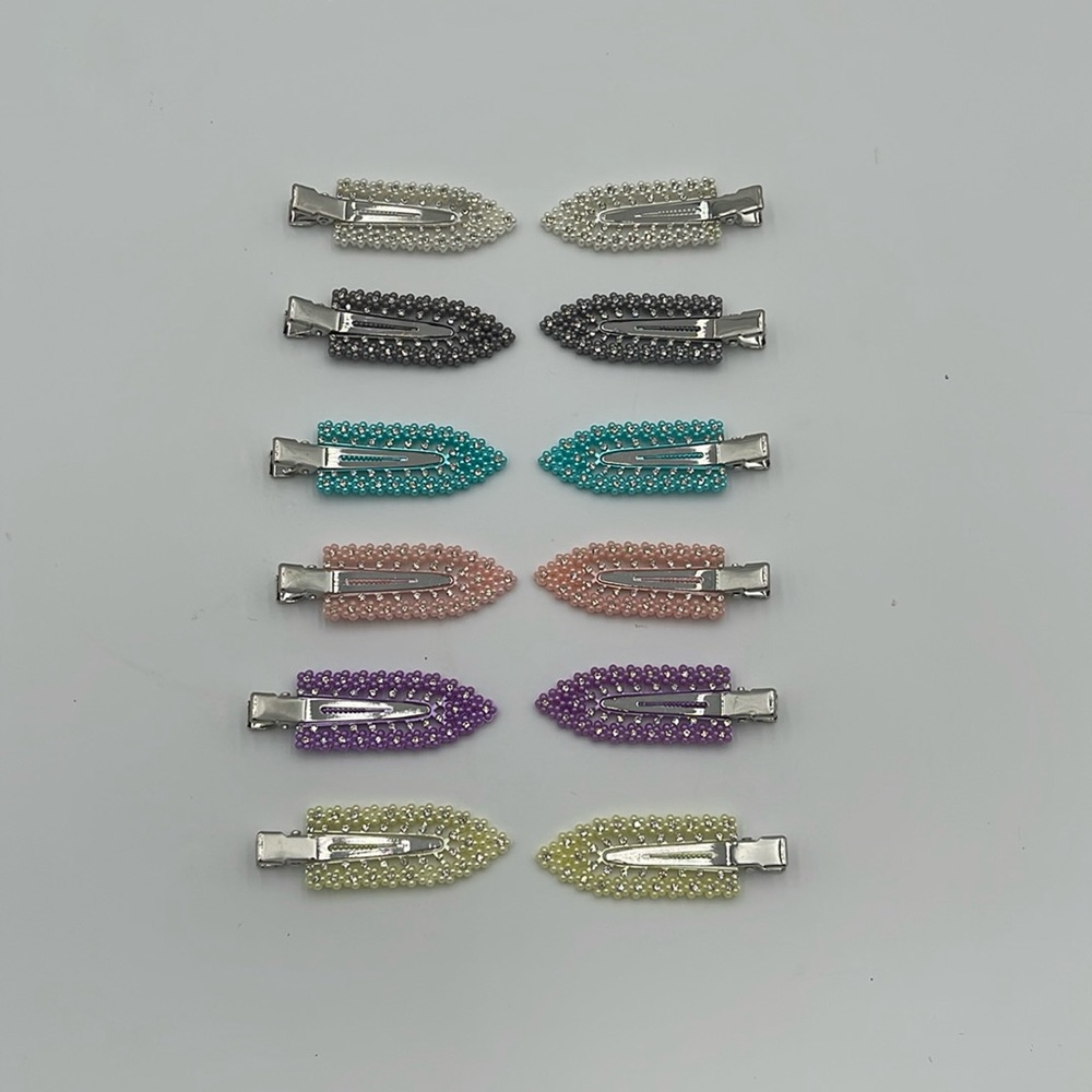 Rhinestone No Crease Hair Chips (12)